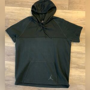 Jordan Black Short Sleeve Hoodie. Size L